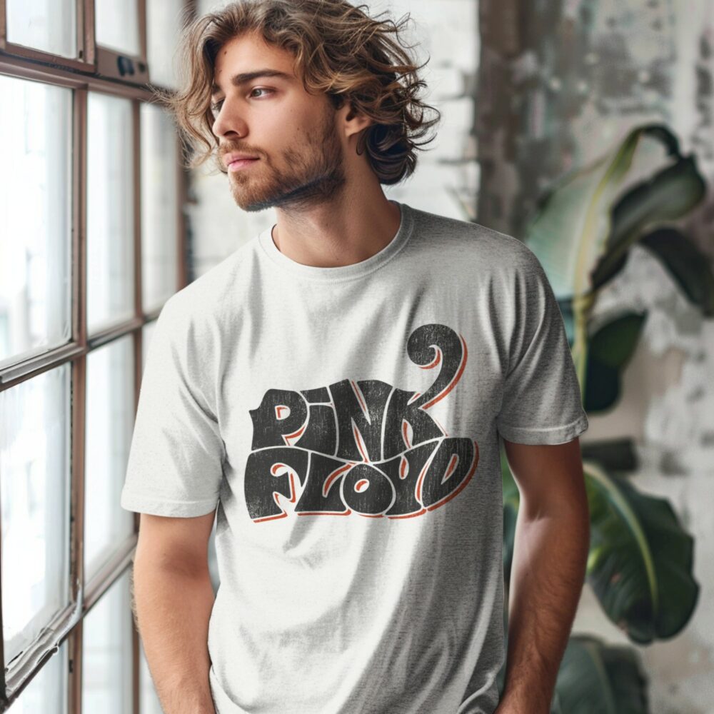 T-shirt Homme Pink Floyd avec un design de Pink Floyd Wavy Used noir