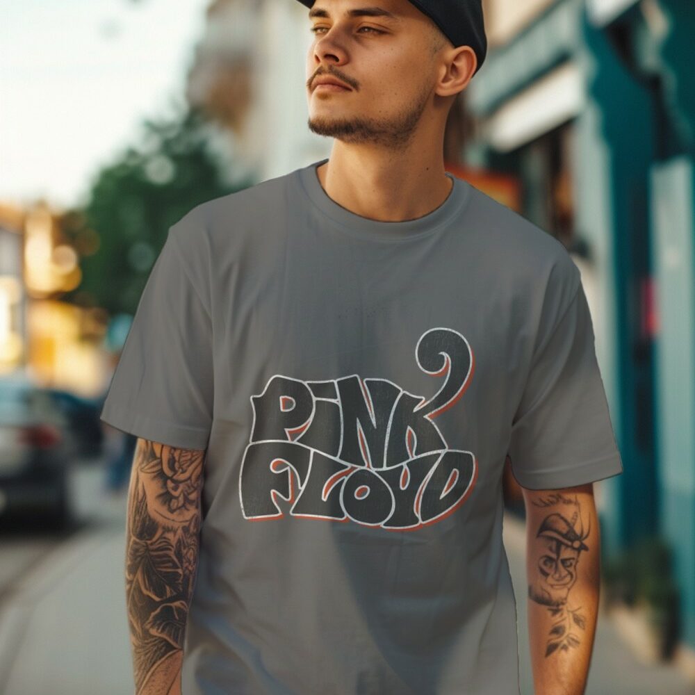 T-shirt Homme Pink Floyd avec un design de Pink Floyd Wavy Used noir