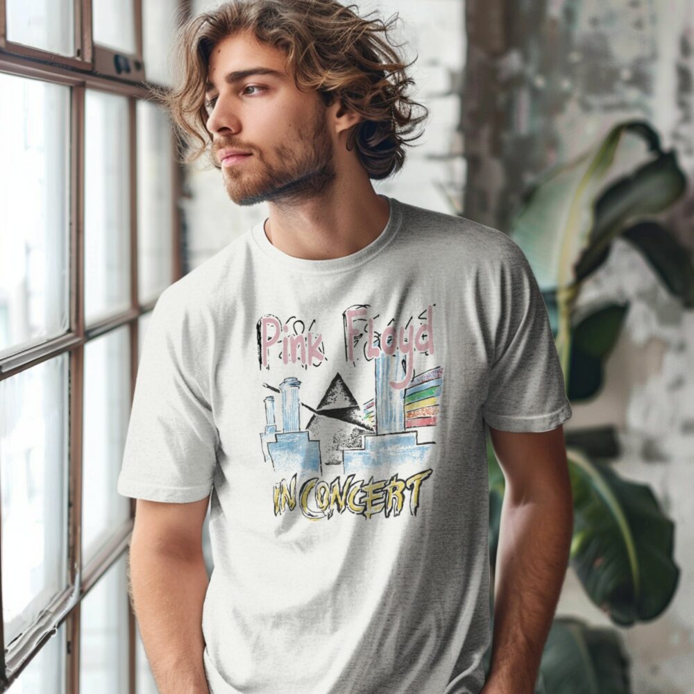 T-shirt Homme Pink Floyd avec un design de Pink Floyd In Concert noir