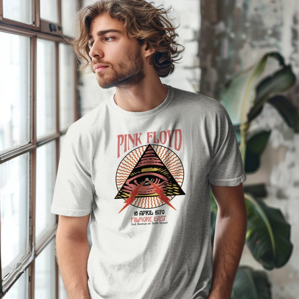 T-shirt Homme Pink Floyd avec un design de Pink Floyd Fillmore East noir