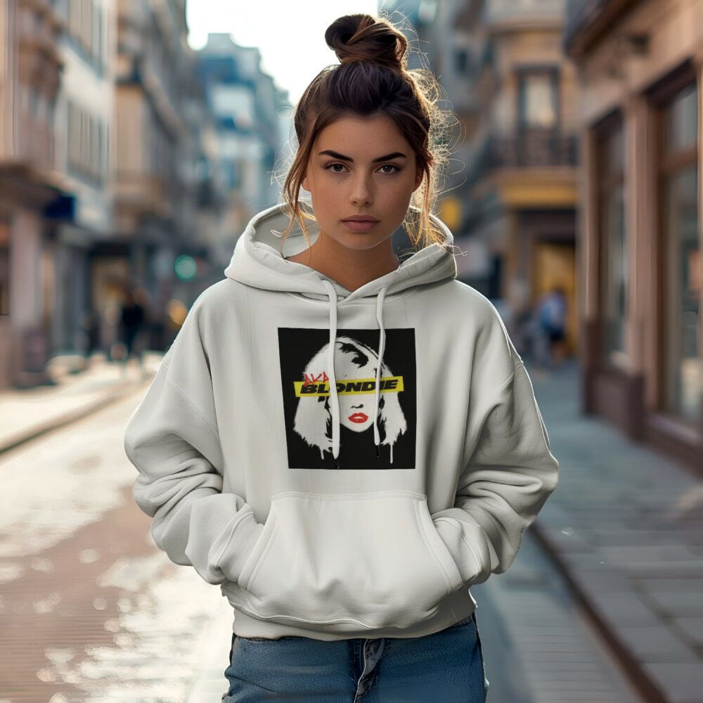 Sweat-shirt à capuche Femme Blondie avec un design de Blondie Aka noir