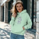 Sweat-shirt à capuche Femme Blondie avec un design de Blondie 1977 lilas