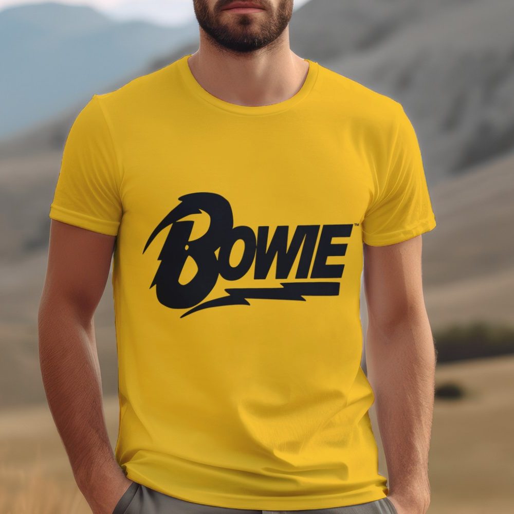 T-shirt Homme Bowie avec un design de Bowie noir