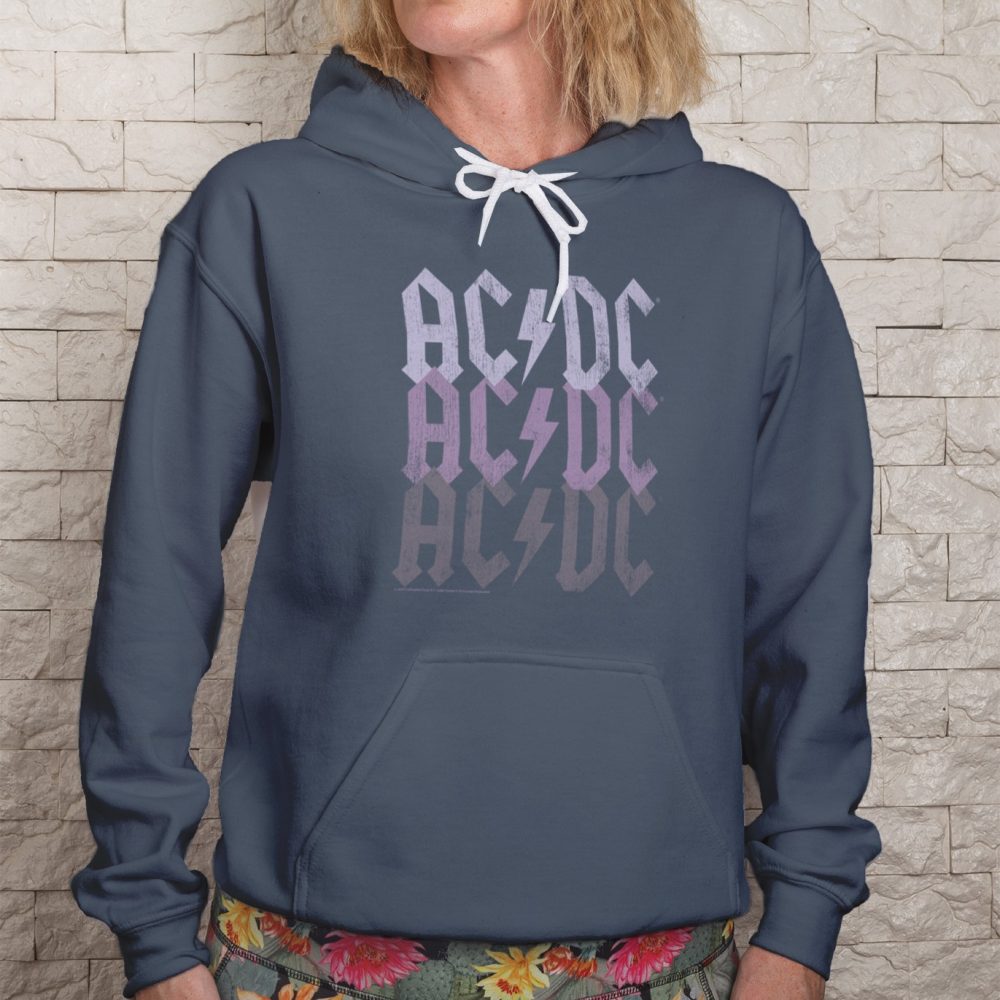 Sweat-shirt à capuche Femme ACDC avec un design de ACDC violet
