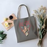 Tote bag coton bio ACDC avec un design de ACDC Live 1974 noir