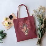Tote bag coton bio ACDC avec un design de ACDC Live 1974 blanc