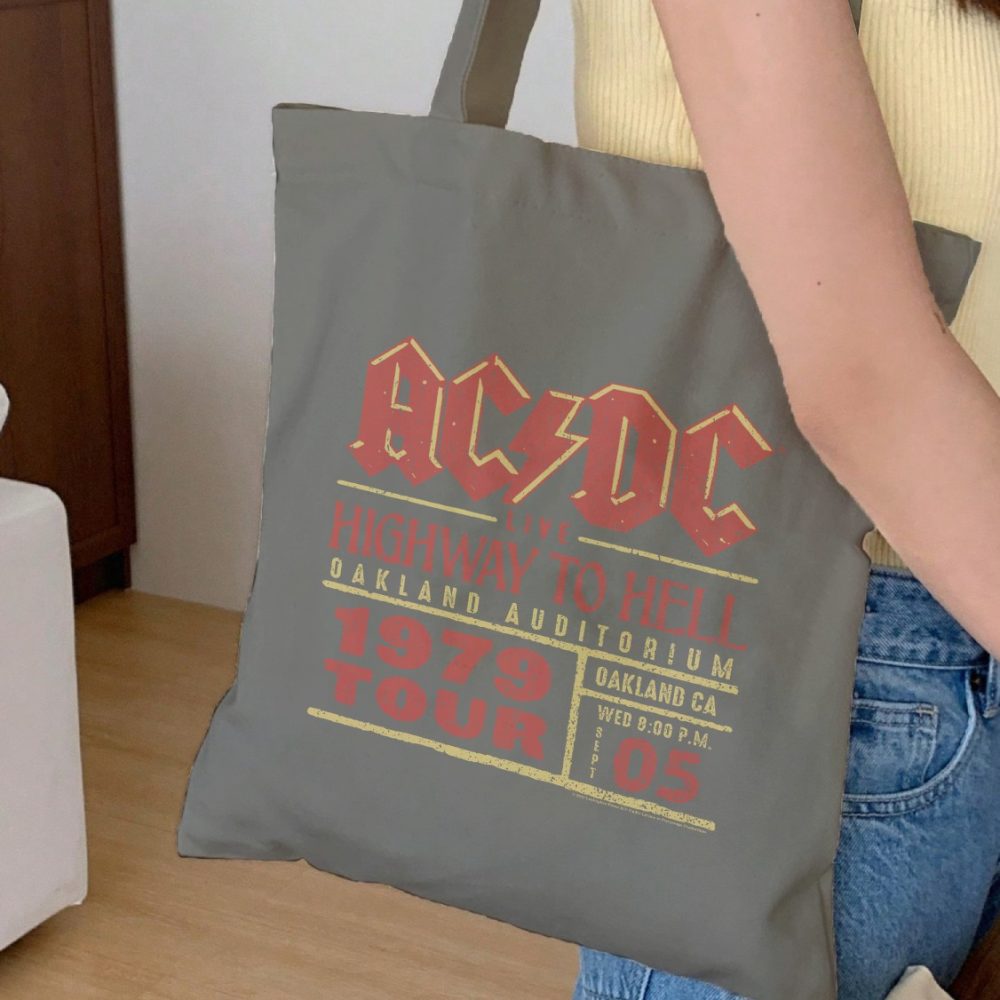 Tote bag coton bio ACDC avec un design de ACDC Highway to Hell