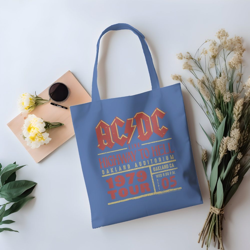 Tote bag coton bio ACDC avec un design de ACDC Highway to Hell