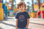 T-shirt Enfant ACDC avec un design de ACDC Let There Be Rock blanc