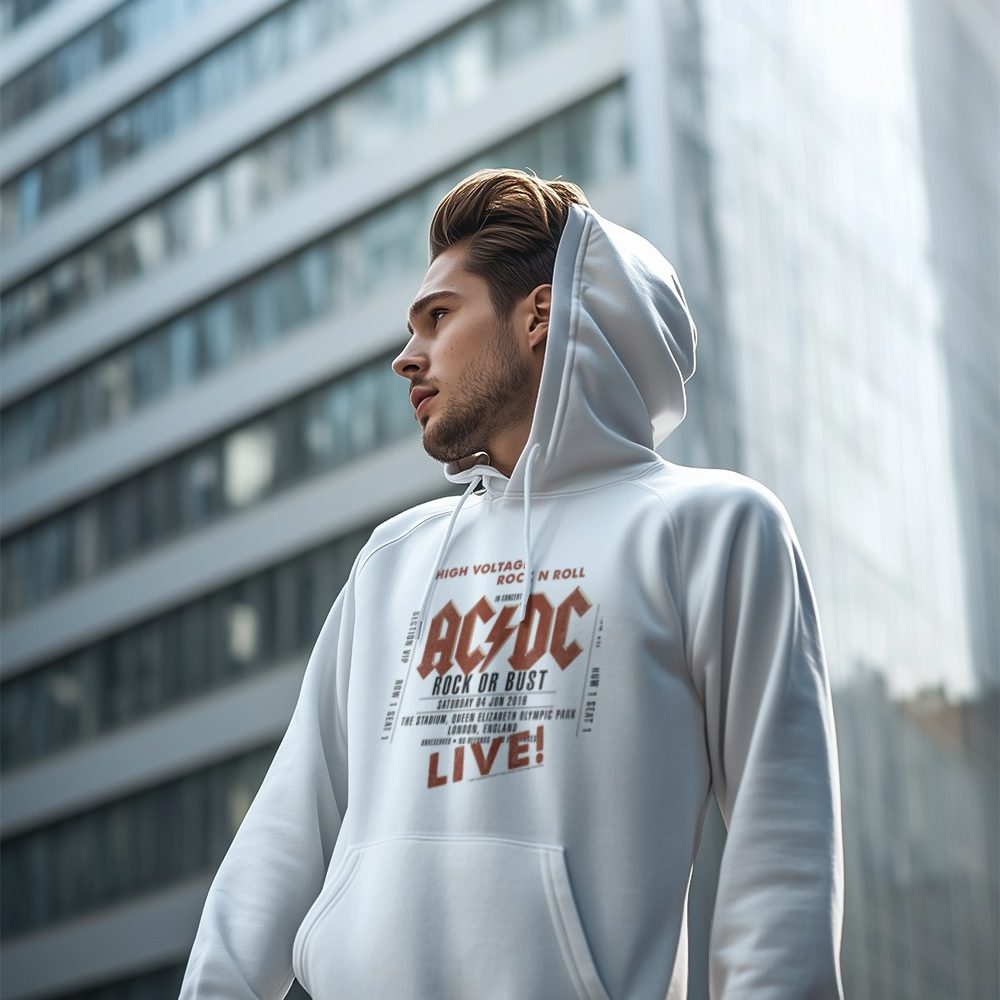Sweat-shirt à capuche Homme ACDC avec un design de ACDC Rock or Bust