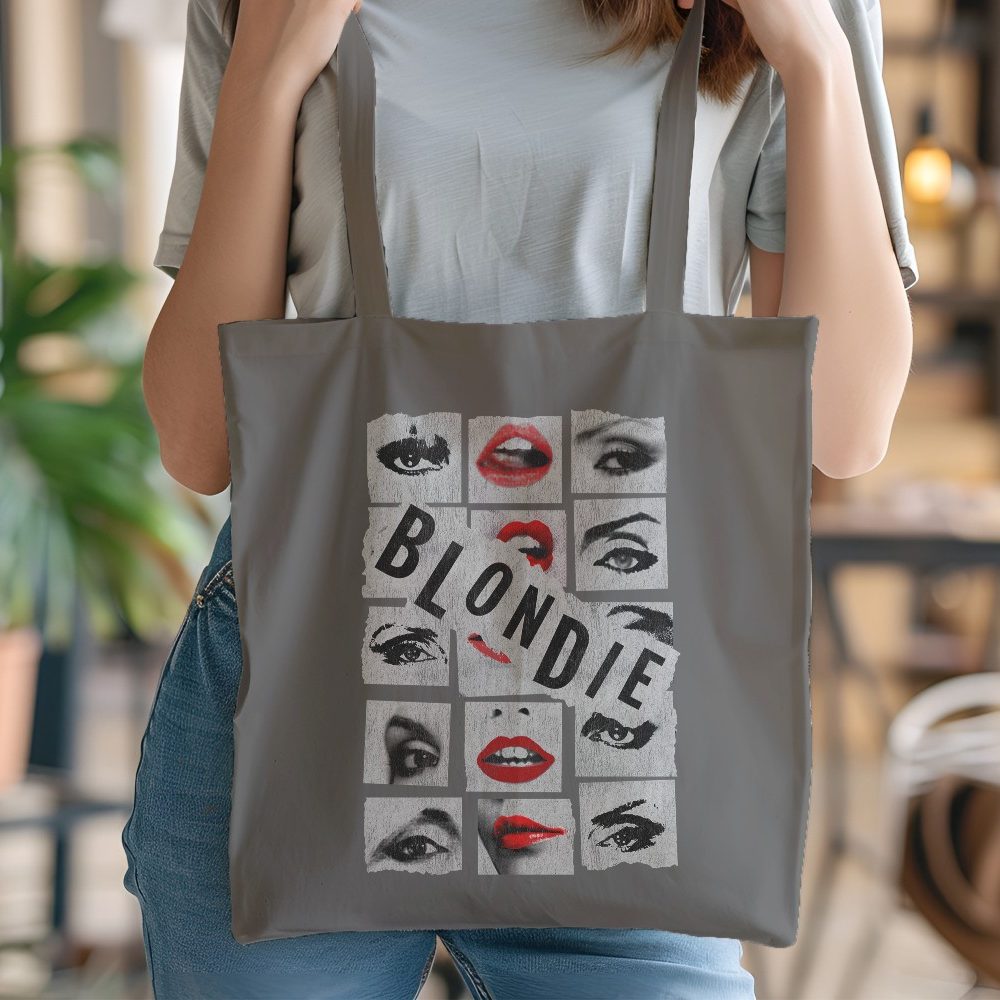 Tote bag coton bio Blondie avec un design de Blondie noir