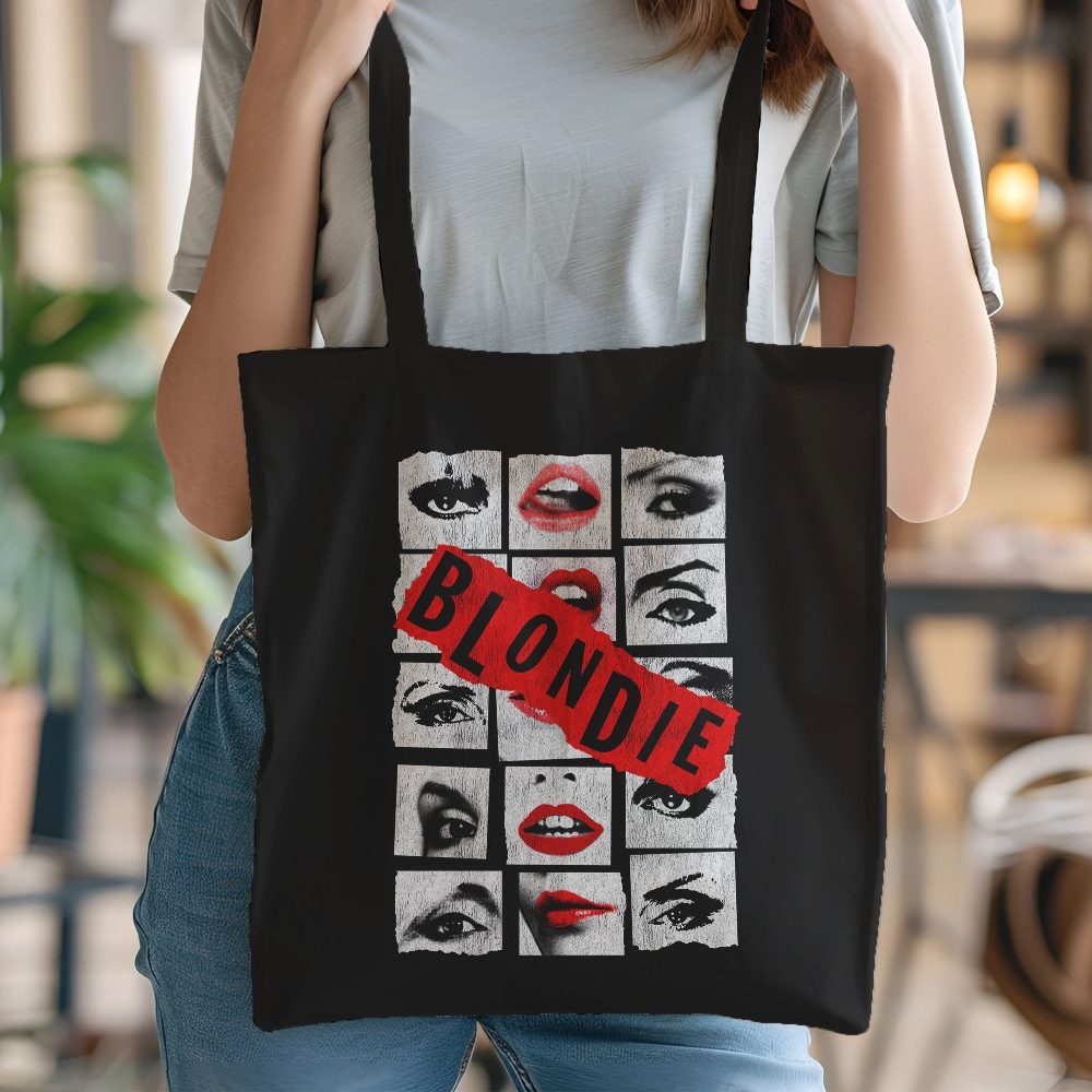 Tote bag coton bio Blondie avec un design de Blondie blanc