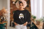 Sweat oversize coton bio Femme Blondie avec un design de Blondie Aka noir