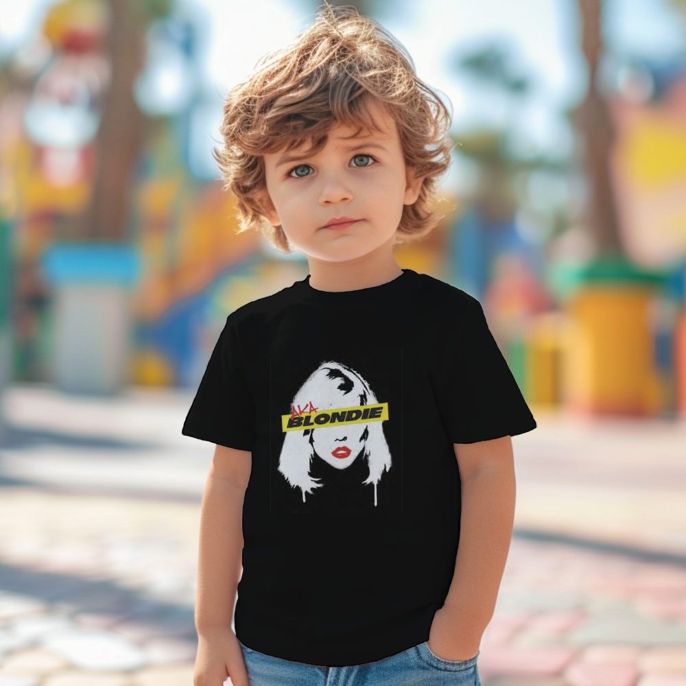 T-shirt coton bio Bébé Blondie avec un design de Blondie Aka noir