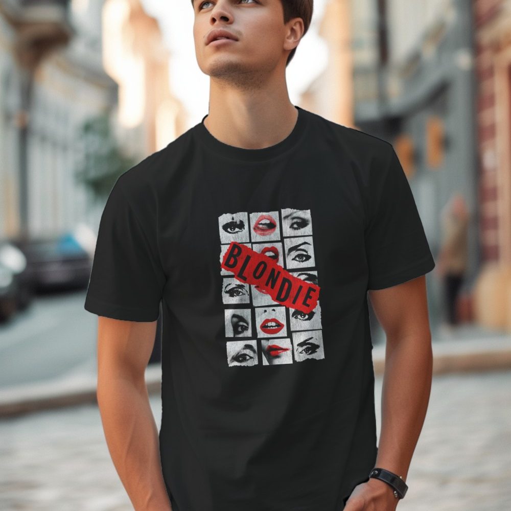 T-shirt Homme Blondie avec un design de Blondie blanc