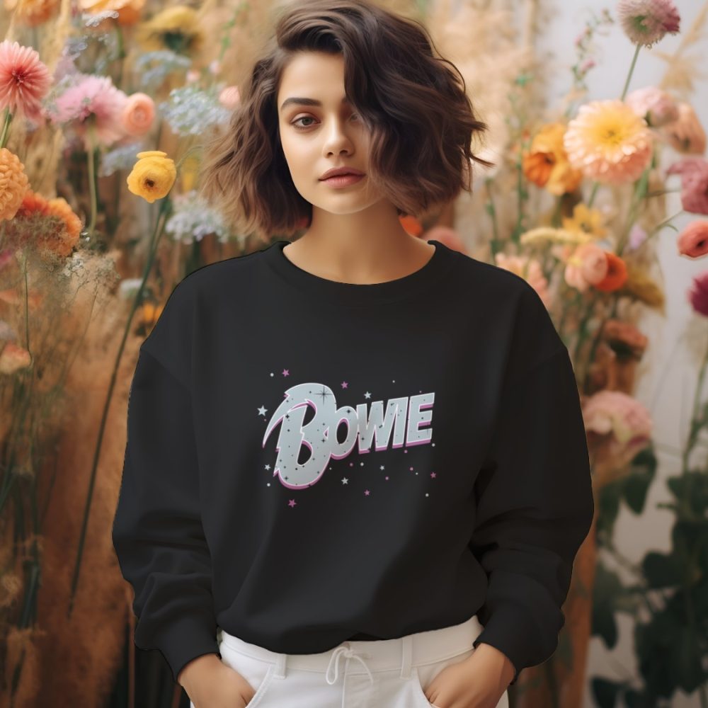 Sweat oversize coton bio Femme Bowie avec un design de Bowie Star