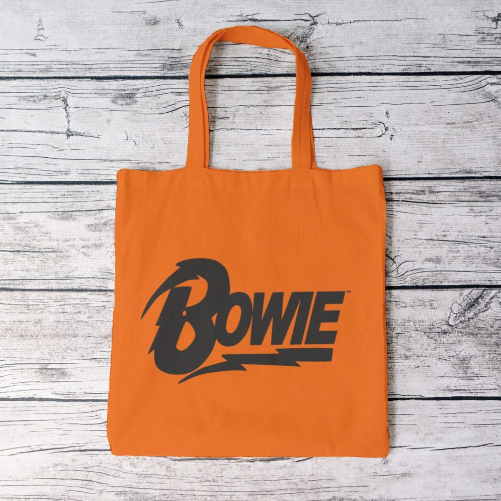 Tote bag coton bio Bowie avec un design de Bowie noir