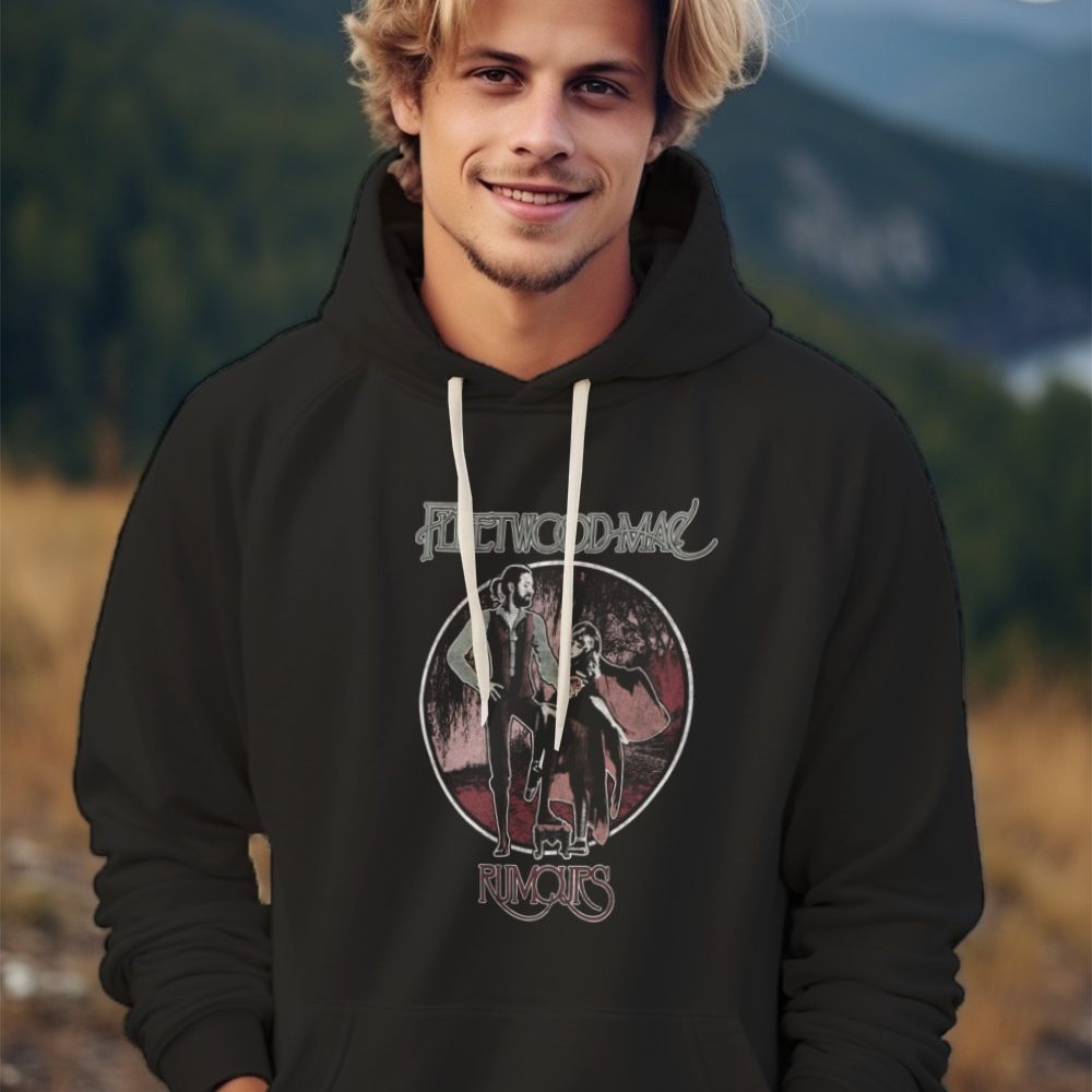 Sweat-shirt à capuche Homme Fleetwood Mac avec un design de Fleetwood Mac Rumours noir