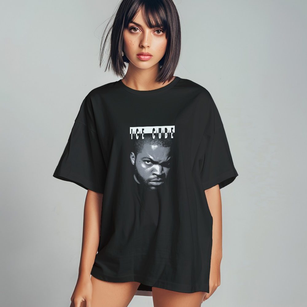 T-shirt oversize coton bio Femme Ice Cube avec un design de Ice Cube BlueFace