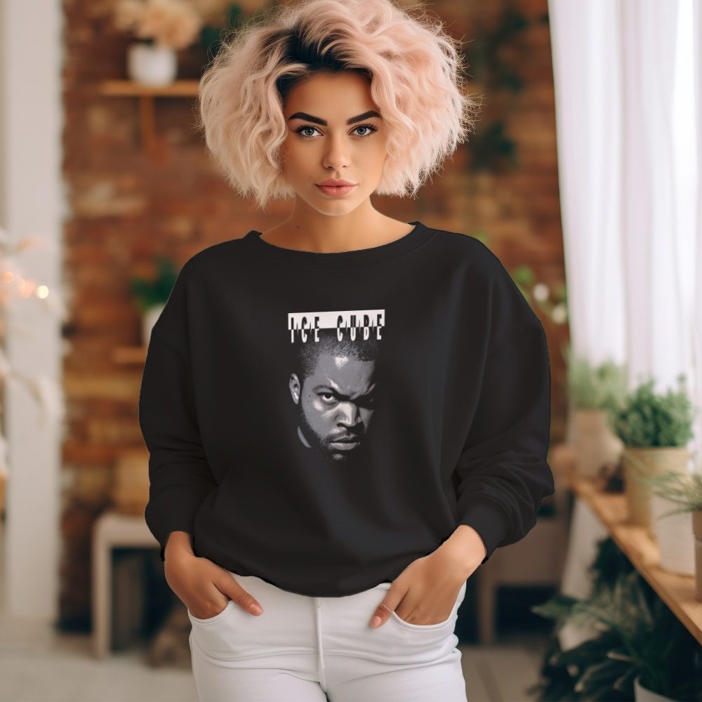 Sweat oversize coton bio Femme Ice Cube avec un design de Ice Cube BlueFace