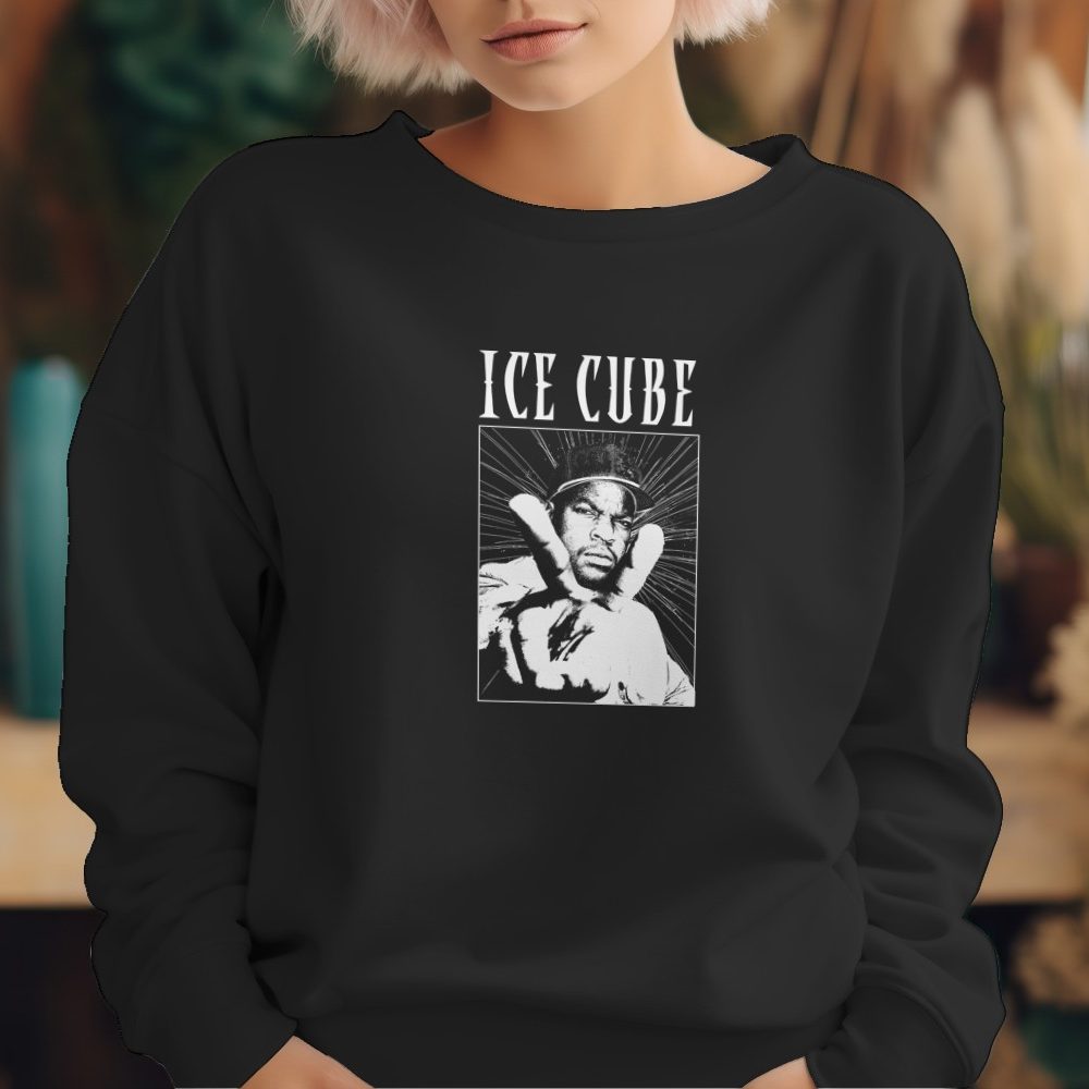 Sweat oversize coton bio Femme Ice Cube avec un design de Ice Cube Peace blanc