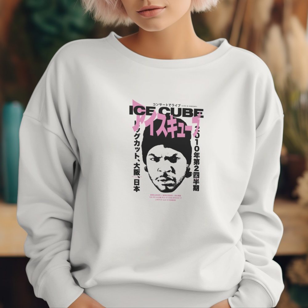 Sweat oversize coton bio Femme Ice Cube avec un design de Ice Cube Live Japan