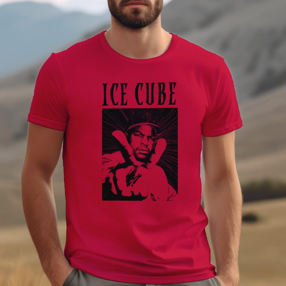 T-shirt Homme Ice Cube avec un design de Ice Cube Peace noir