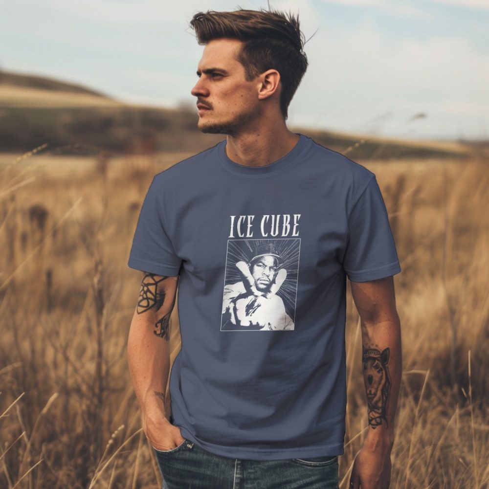 T-shirt Homme Ice Cube avec un design de Ice Cube Peace blanc