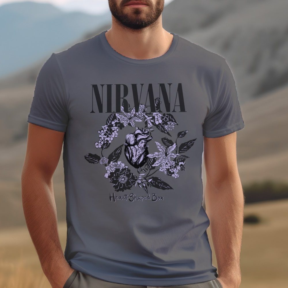 T-shirt Homme Nirvana avec un design de Nirvana Heart-Shaped Box