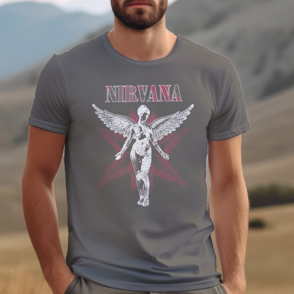 T-shirt Homme Nirvana avec un design de Nirvana In Utero blanc