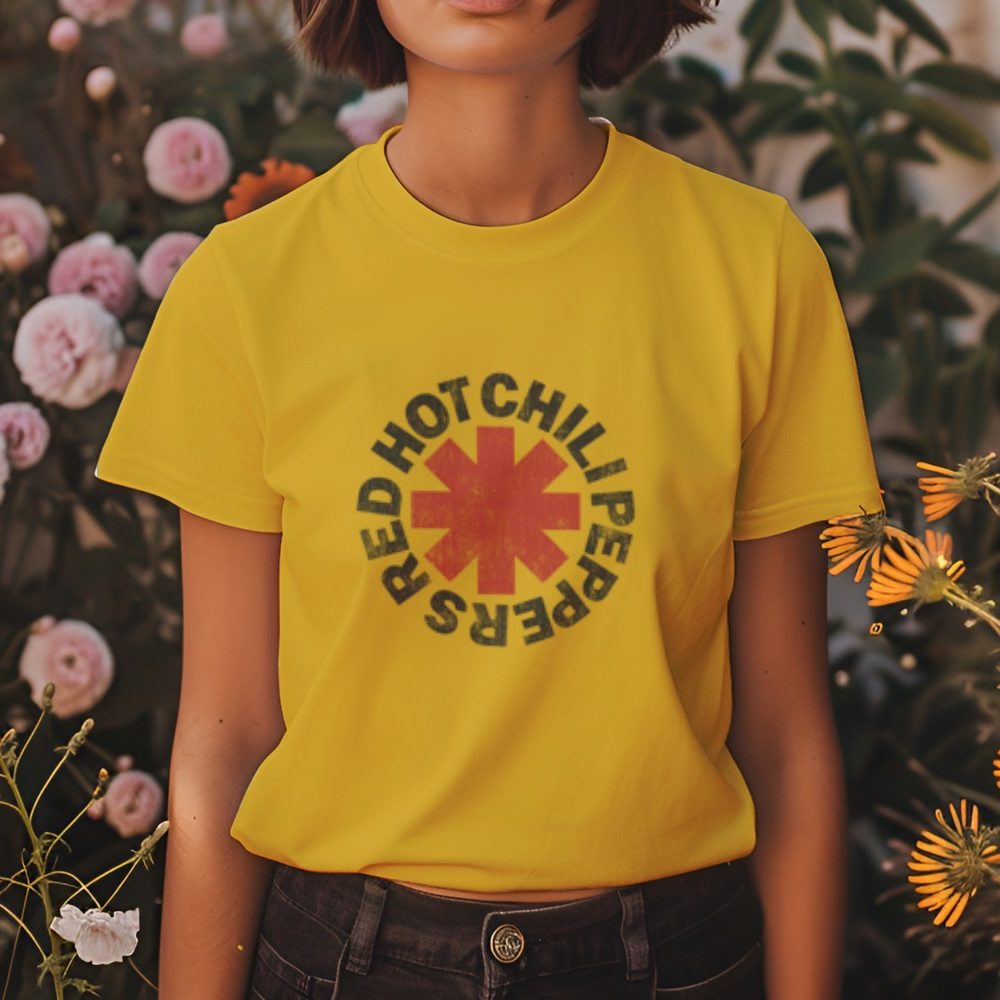 T-shirt Femme Red Hot Chili Peppers avec un design de RHCP Used noir