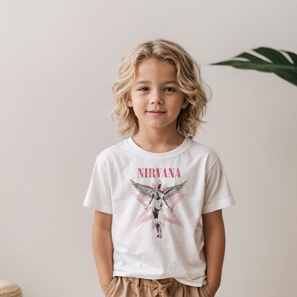 T-shirt Enfant Nirvana avec un design de Nirvana In Utero rouge