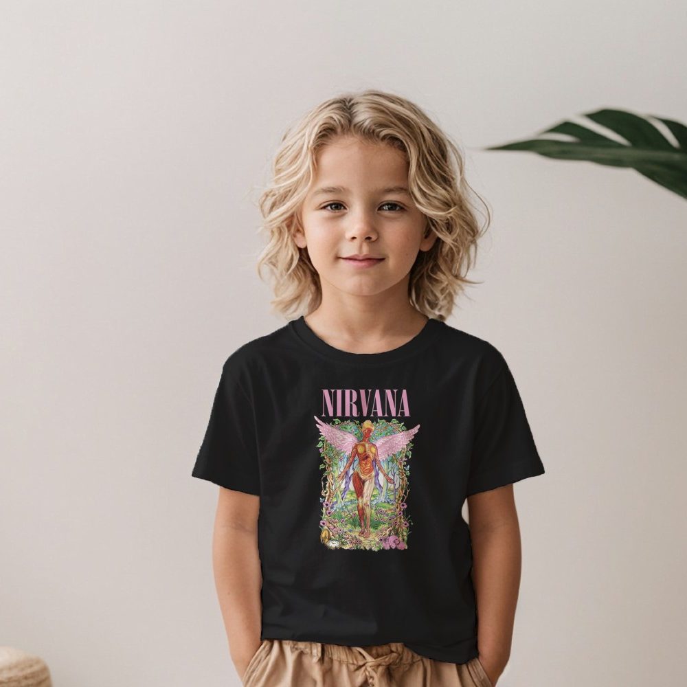 T-shirt Enfant Nirvana avec un design de Nirvana In Utero couleurs