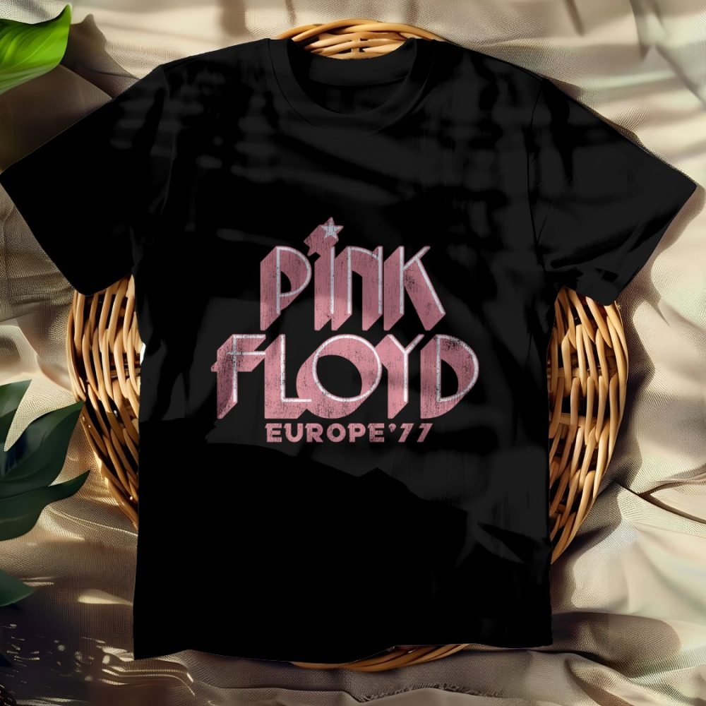 T-shirt Femme Pink Floyd avec un design de Pink Floyd 77 rose
