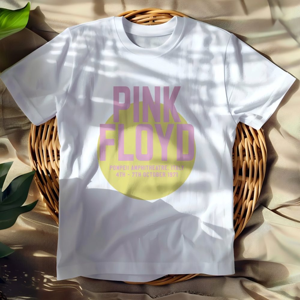 T-shirt Femme Pink Floyd avec un design de Pink Floyd Italy 71 rose jaune
