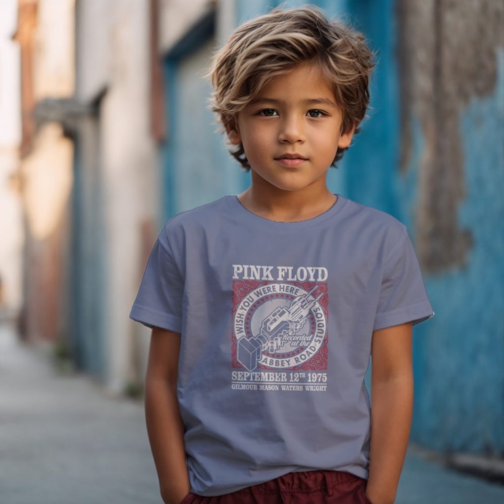T-shirt Enfant Pink Floyd avec un design de Pink Floyd 1975 beige