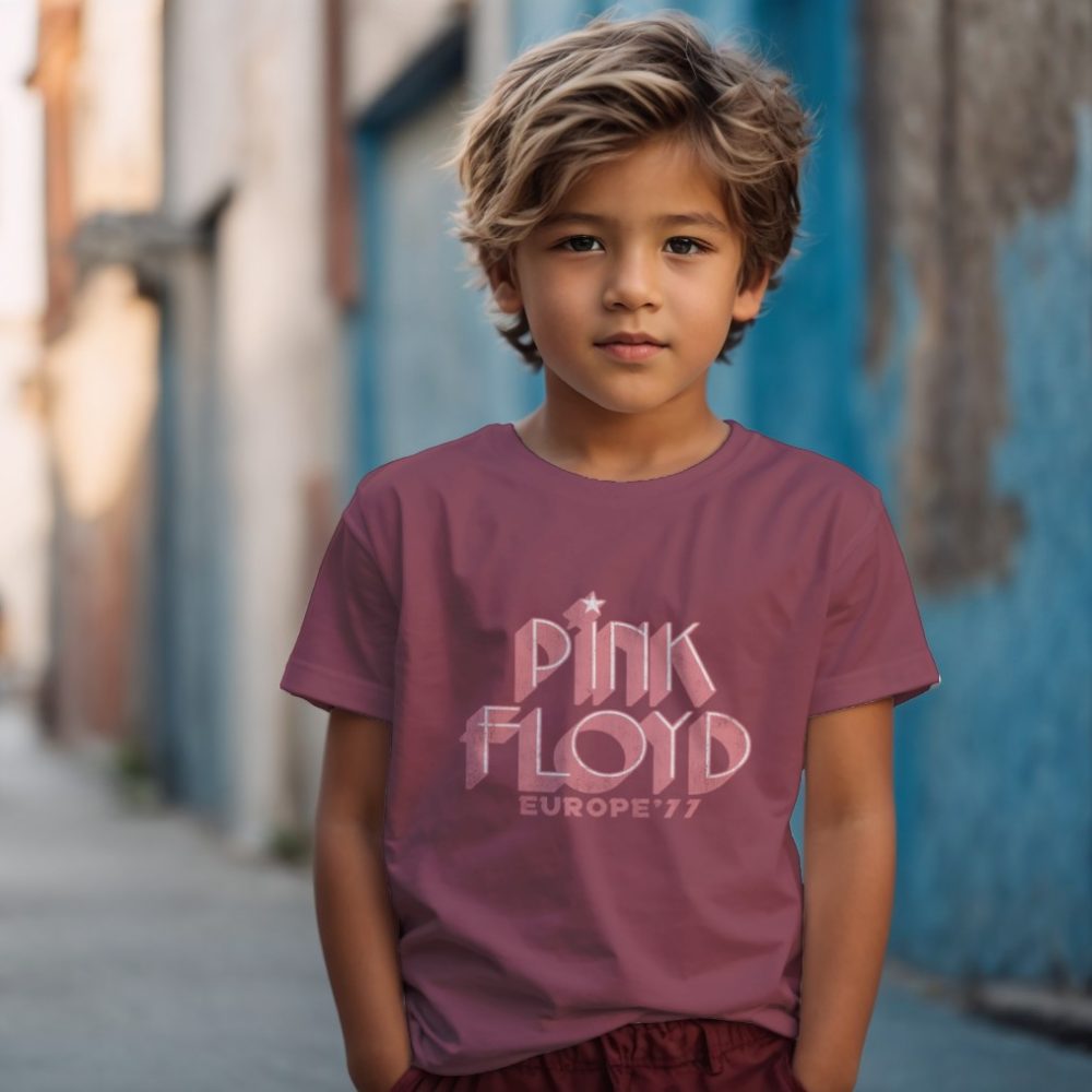 T-shirt Enfant Pink Floyd avec un design de Pink Floyd 77 rose
