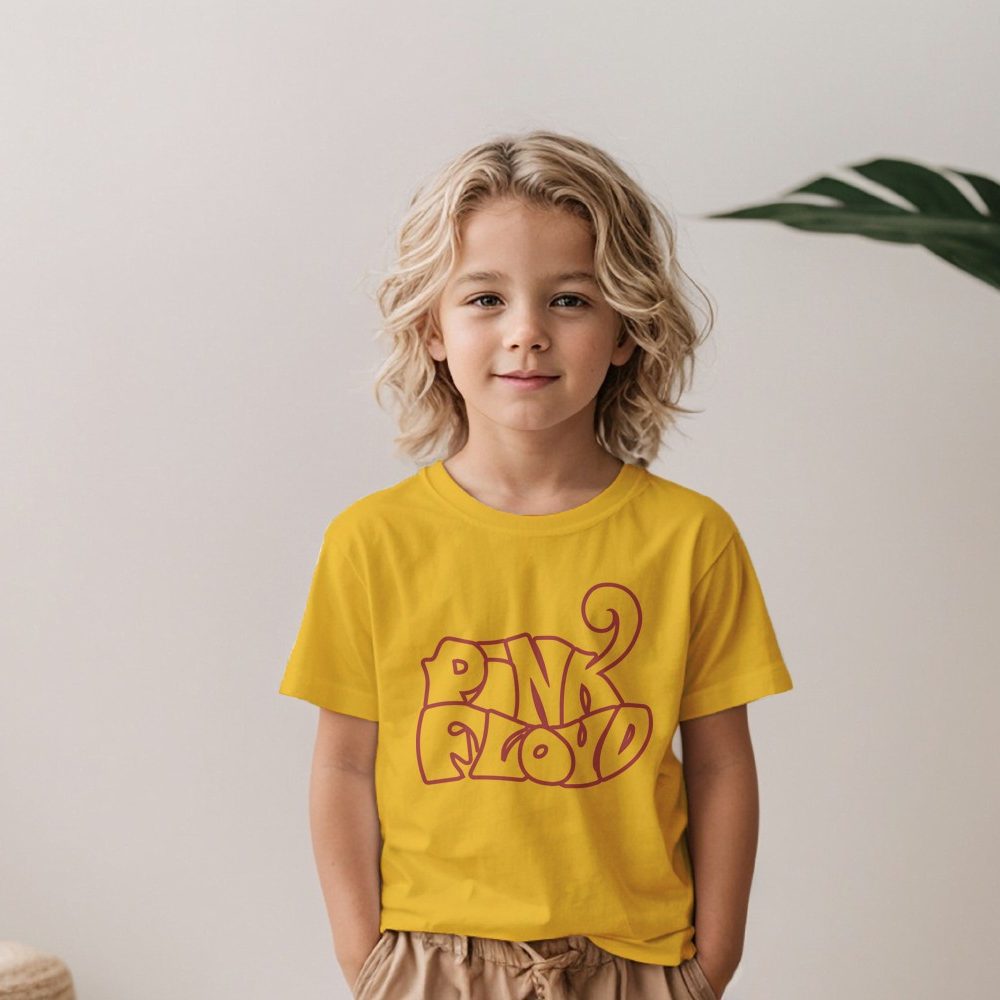 T-shirt Enfant Pink Floyd avec un design de Pink Floyd Wavy contour rouge