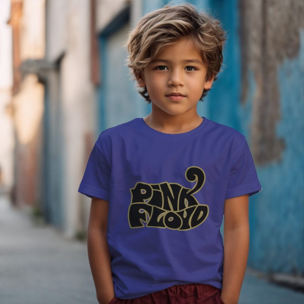 T-shirt Enfant Pink Floyd avec un design de Pink Floyd Wavy noir