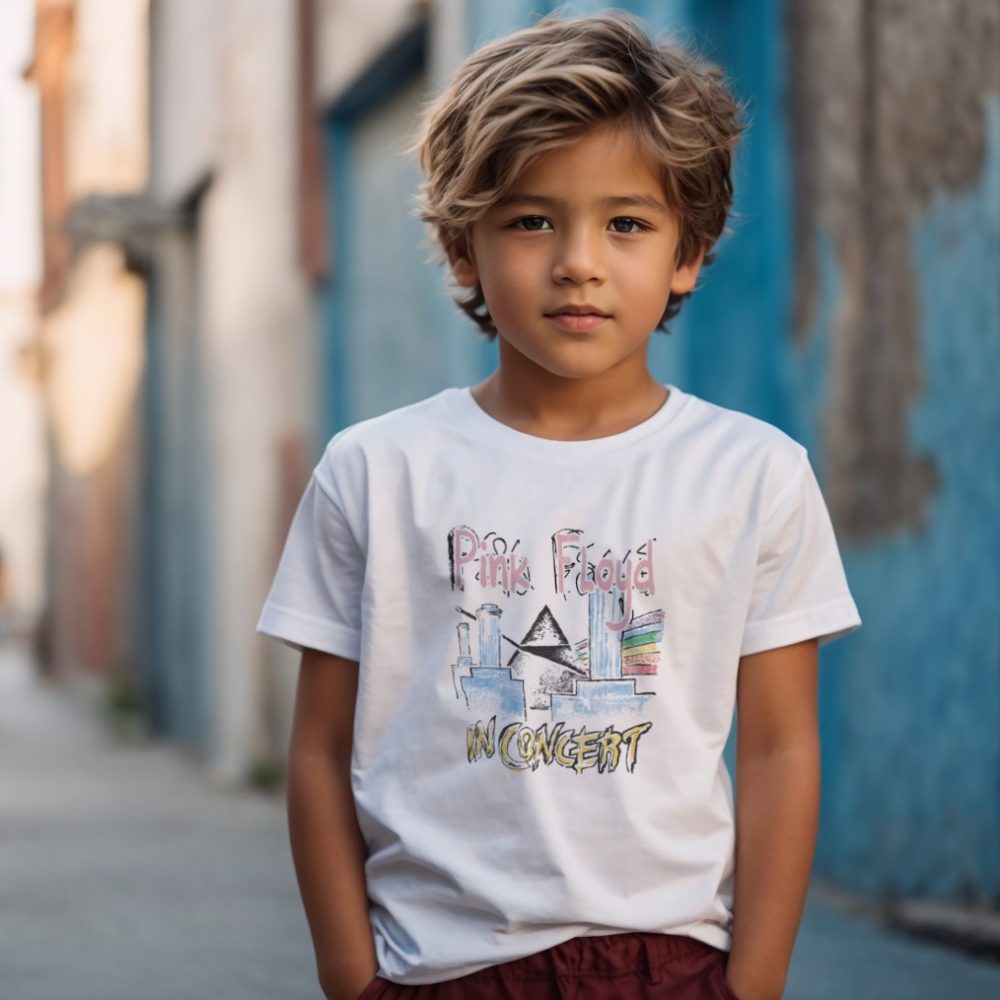 T-shirt Enfant Pink Floyd avec un design de Pink Floyd In Concert noir
