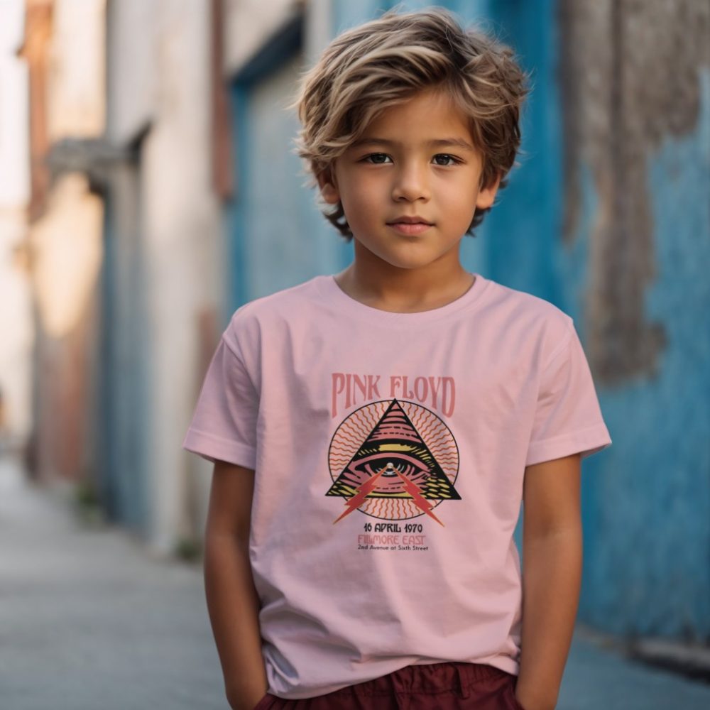 T-shirt Enfant Pink Floyd avec un design de Pink Floyd Fillmore East noir