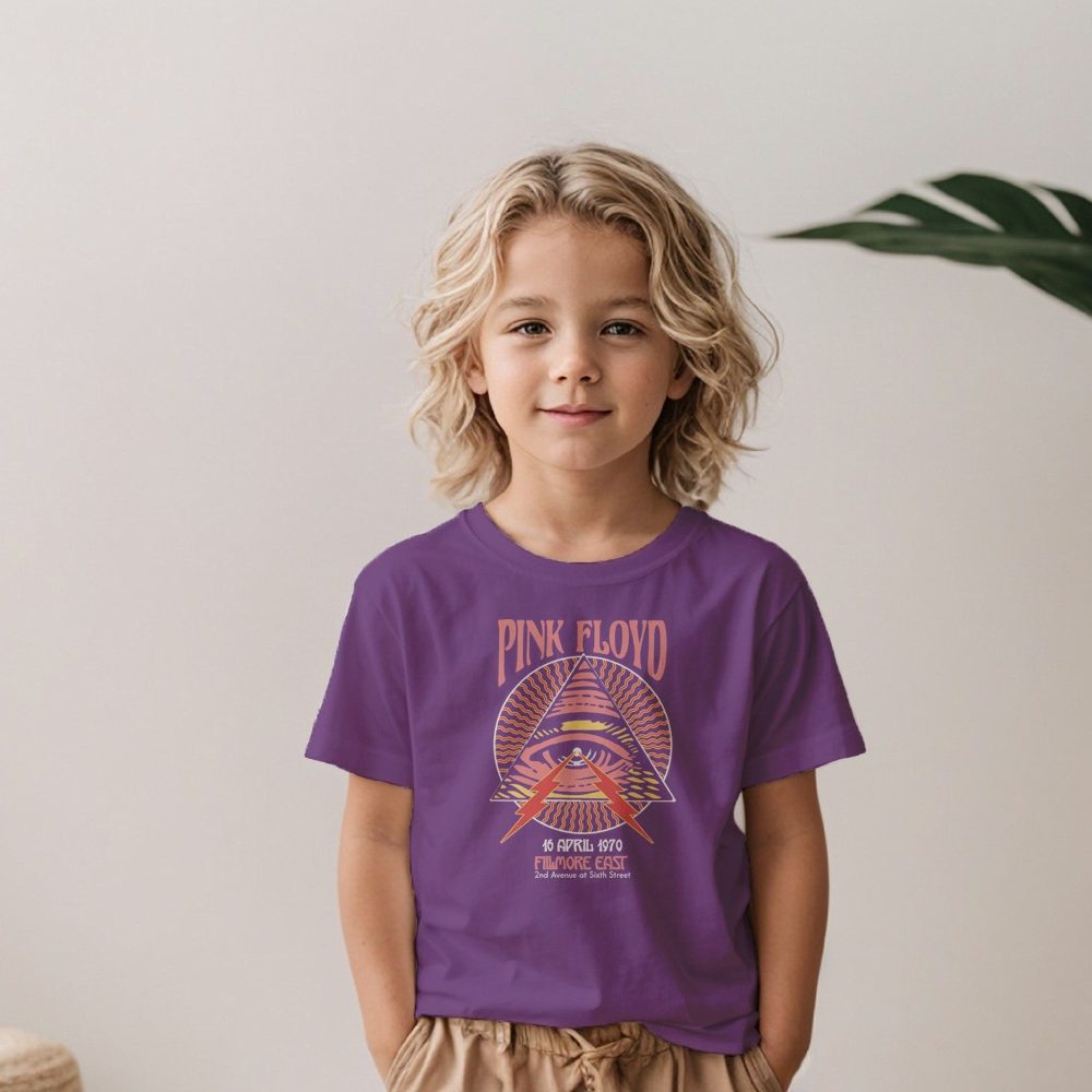 T-shirt Enfant Pink Floyd avec un design de Pink Floyd Fillmore East blanc