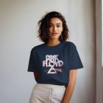 T-shirt oversize coton bio Femme Pink Floyd avec un design de Pink Floyd Triangle blanc