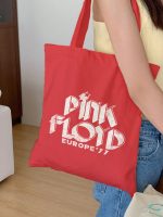 Tote bag coton bio Pink Floyd avec un design de Pink Floyd Europe 77 blanc