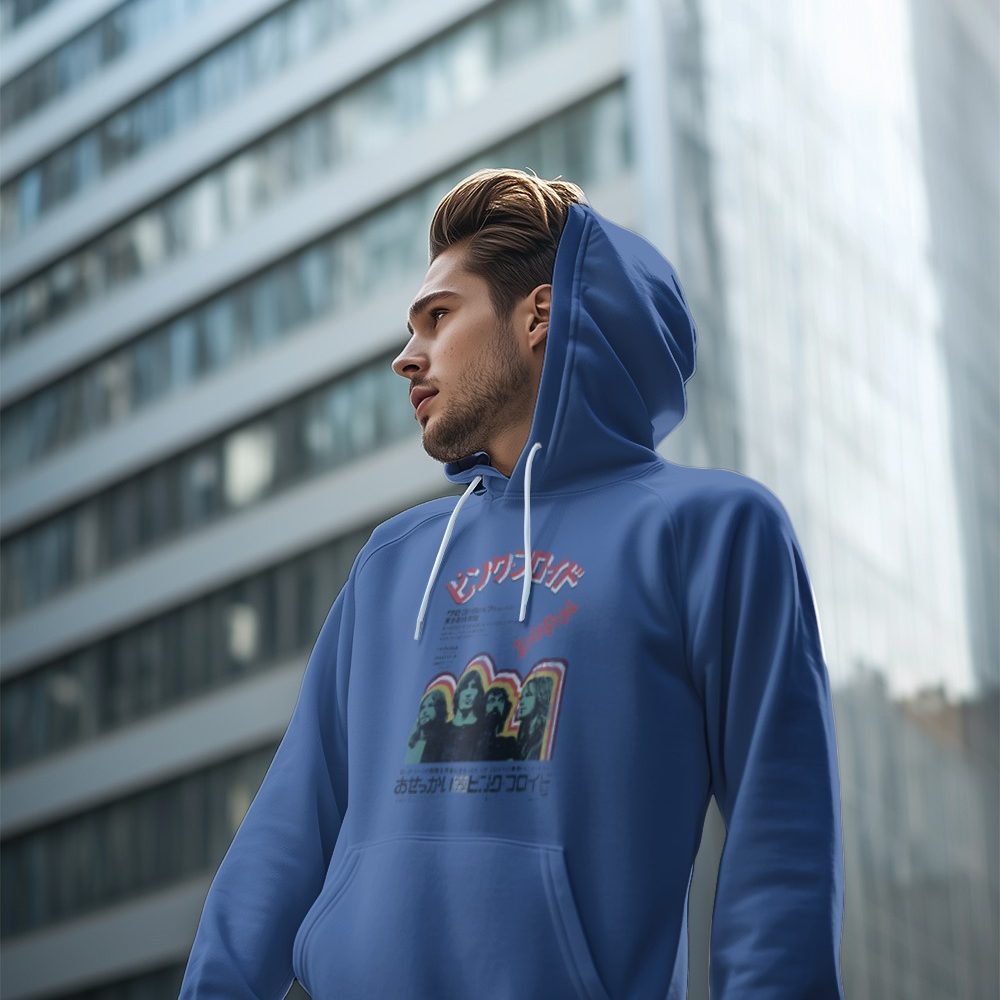 Sweat-shirt à capuche Homme Pink Floyd avec un design de Pink Floyd Japon vert