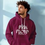 Sweat-shirt à capuche Homme Pink Floyd avec un design de Pink Floyd Europe 77 blanc