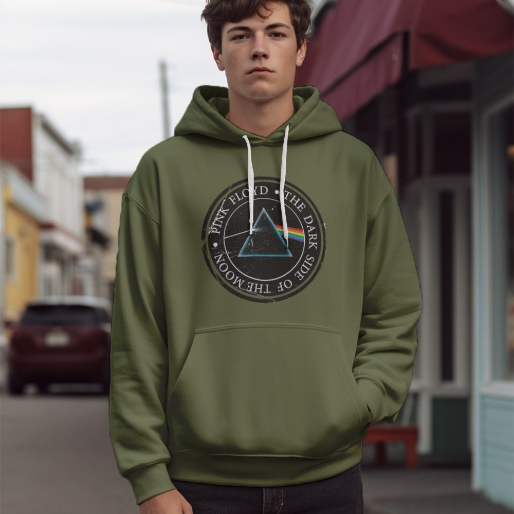 Sweat-shirt à capuche Homme Pink Floyd avec un design de Pink Floyd Triangle couleurs