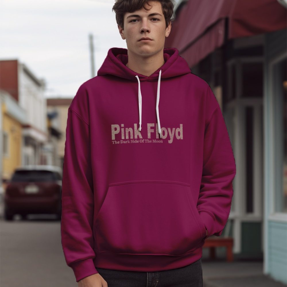 Sweat-shirt à capuche Homme Pink Floyd avec un design de Pink Floyd Dark Side Of The Moon beige