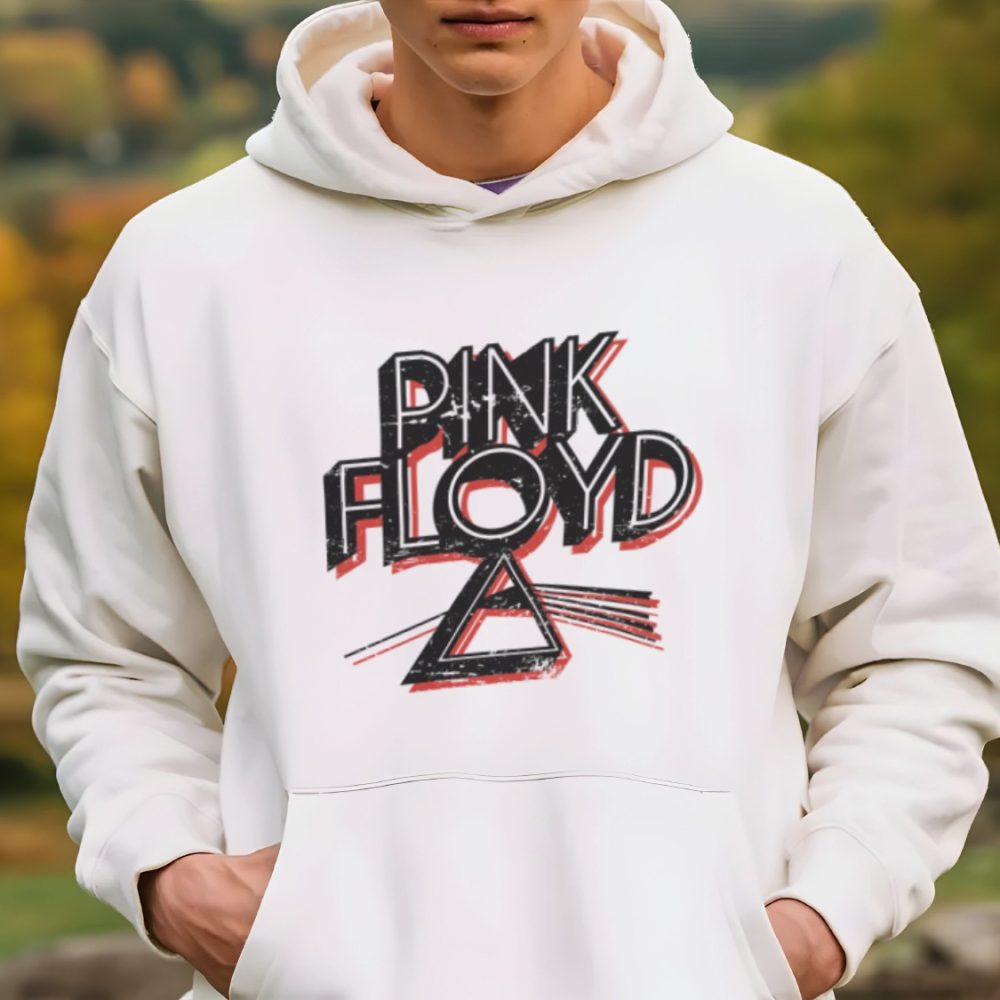 Sweat-shirt à capuche Homme Pink Floyd avec un design de Pink Floyd Triangle noir