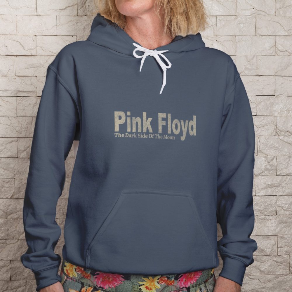 Sweat-shirt à capuche Femme Pink Floyd avec un design de Pink Floyd Dark Side Of The Moon beige
